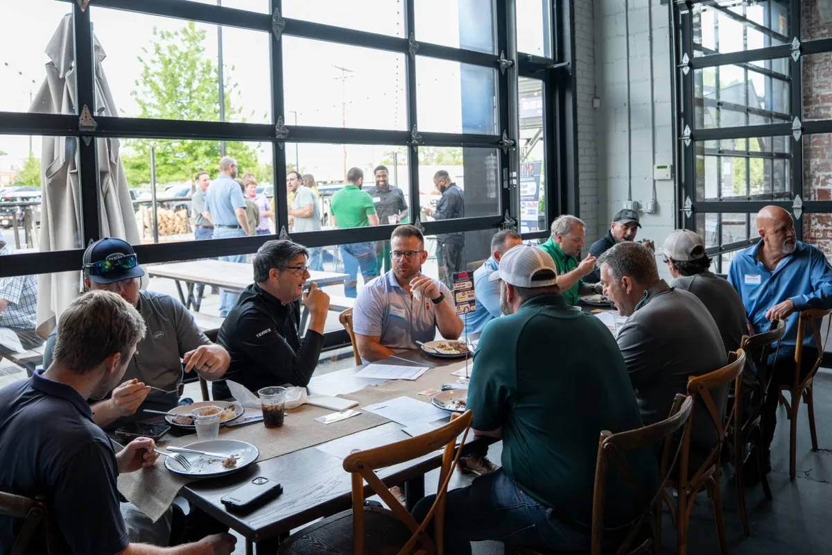 Haulers gathered for lunch at the kickoff