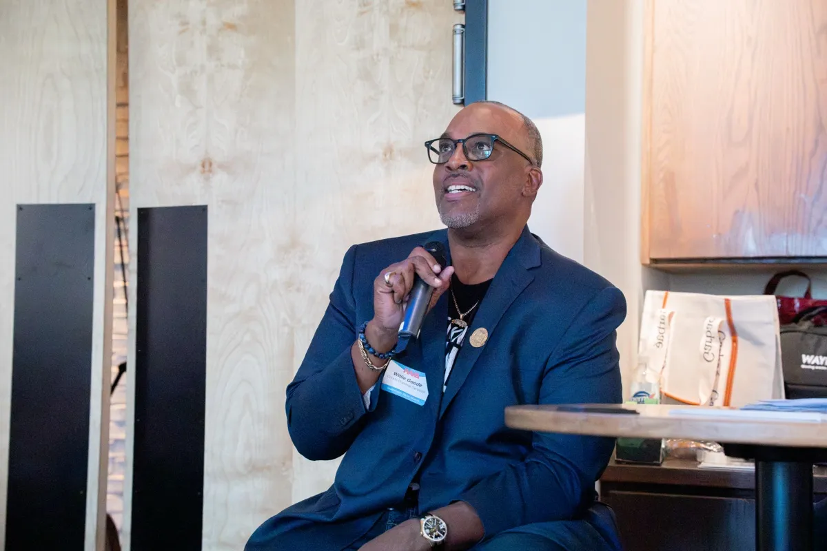 Willie Goode speaking, alternate angle